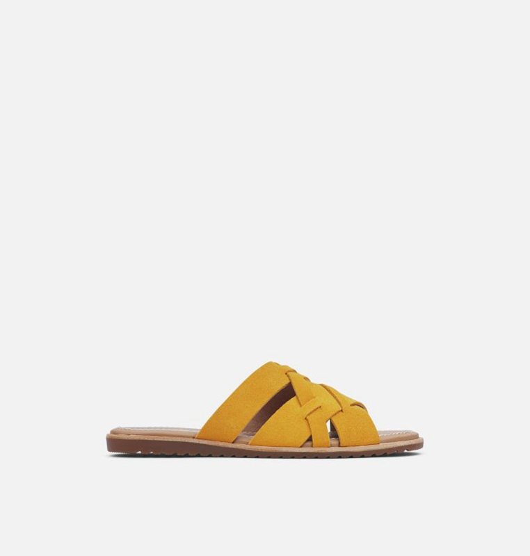 Womens Slides Yellow - Sorel Ella™ Sandal - 651329-QVO